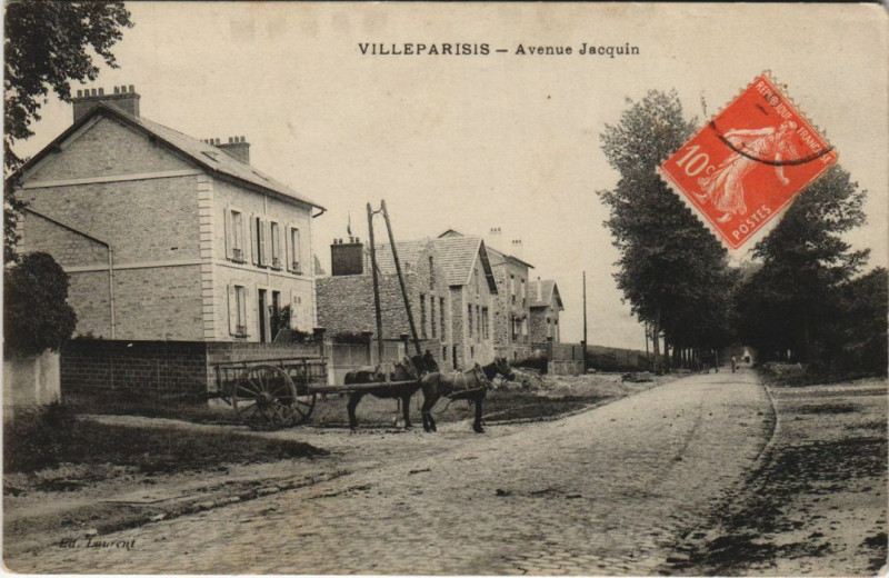 Carte postale ancienne Villeparisis Avenue Jacquin à Villeparisis