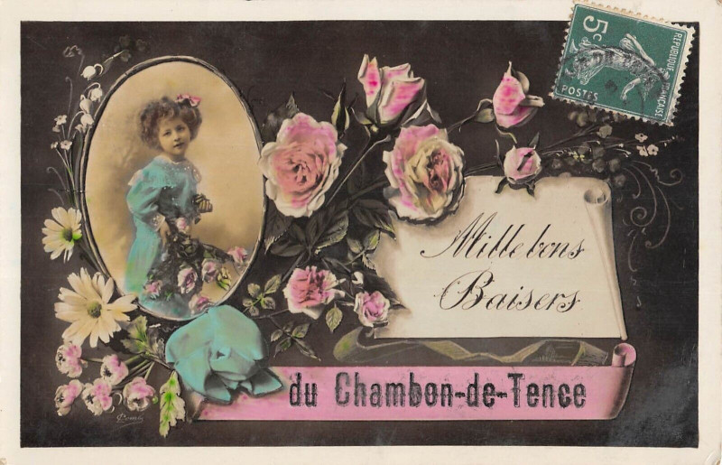 Carte postale ancienne Mille Bons Baisers Du Chambon De Tence à Tence