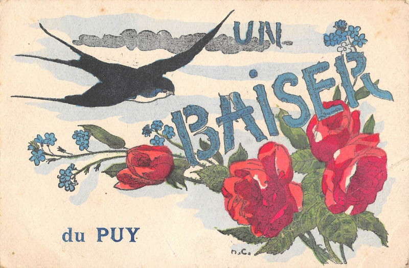 Carte postale ancienne Un Baiser Du Puy