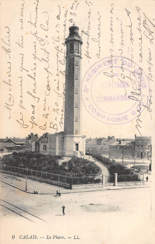 Carte postale ancienne Calais Le Phare à Calais