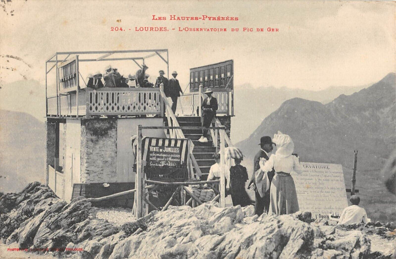 Carte postale ancienne Lourdes Observatoire Du Pic De Ger à Ger