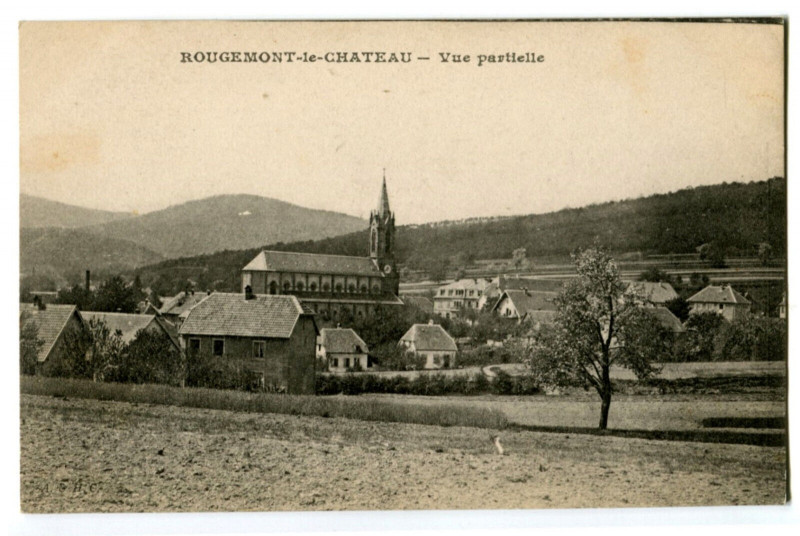 Carte postale ancienne Territoire-de-Belfort Rougemont-le-château Vue Partielle à Belfort