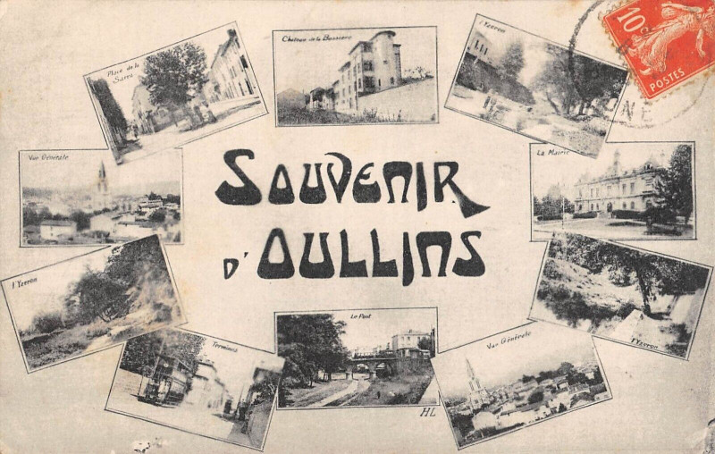 Carte postale ancienne Souvenir D'Oullins à Oullins