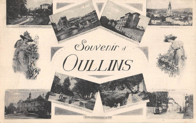 Carte postale ancienne Souvenir D'Oullins à Oullins