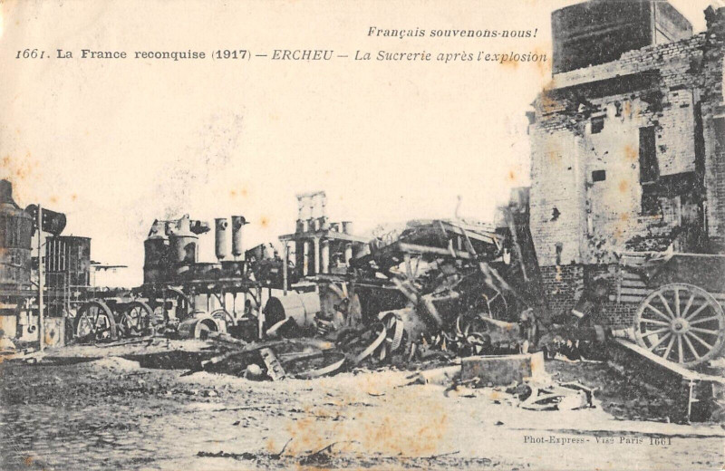Carte postale ancienne Ercheu La Sucrerie à Ercheu