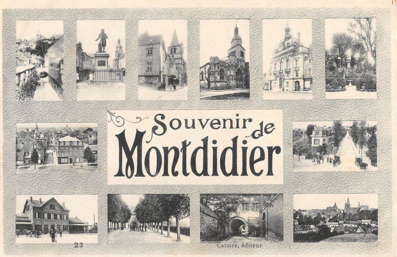 Carte postale ancienne Souvenir De Montdidier à Montdidier