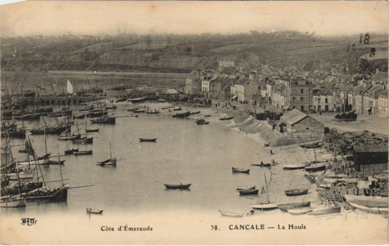 Carte postale ancienne Cancale La Houle à Cancale