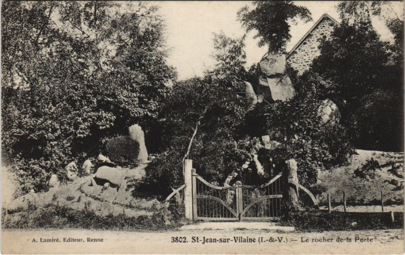 Carte postale ancienne Saint-Jean-sur-Vilaine Le Rocher de la Porte à Saint-Jean-sur-Vilaine