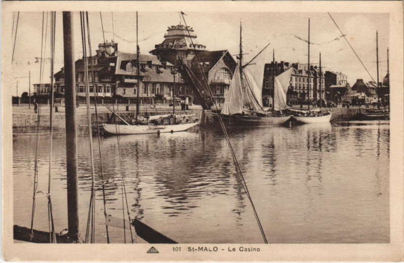 Carte postale ancienne Saint-Malo Le Casino à Saint-Malo