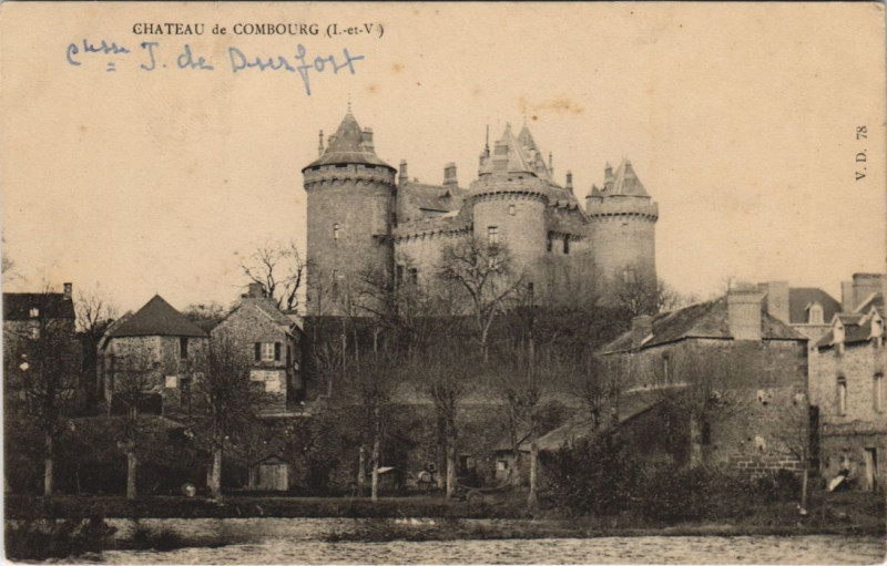 Carte postale ancienne Combourg Chateau à Combourg