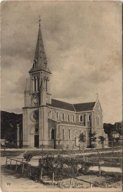 Carte postale ancienne Houlgate Eglise à Houlgate