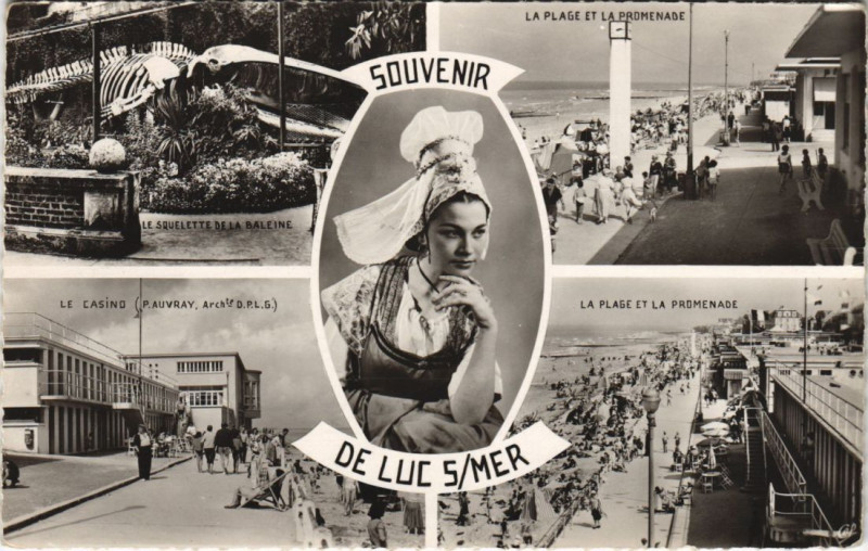 Carte postale ancienne Luc sur Mer souvenir à Luc-sur-Mer