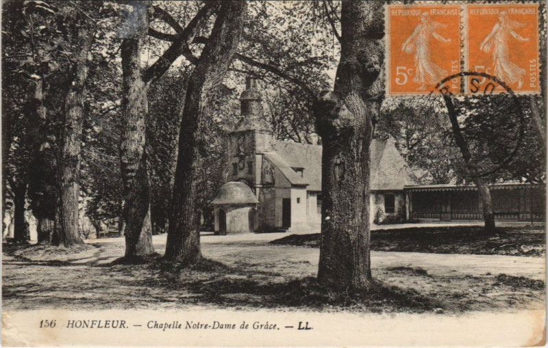 Carte postale ancienne Honfleur Chapelle Notre Dame de Grace à Honfleur