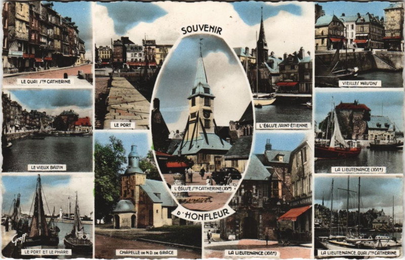 Carte postale ancienne Honfleur souvenir à Honfleur