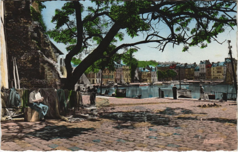 Carte postale ancienne Honfleur le vieux Bassin à Honfleur