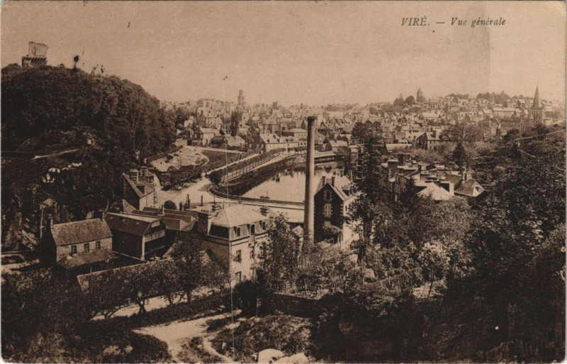 Carte postale ancienne Vire vue generale