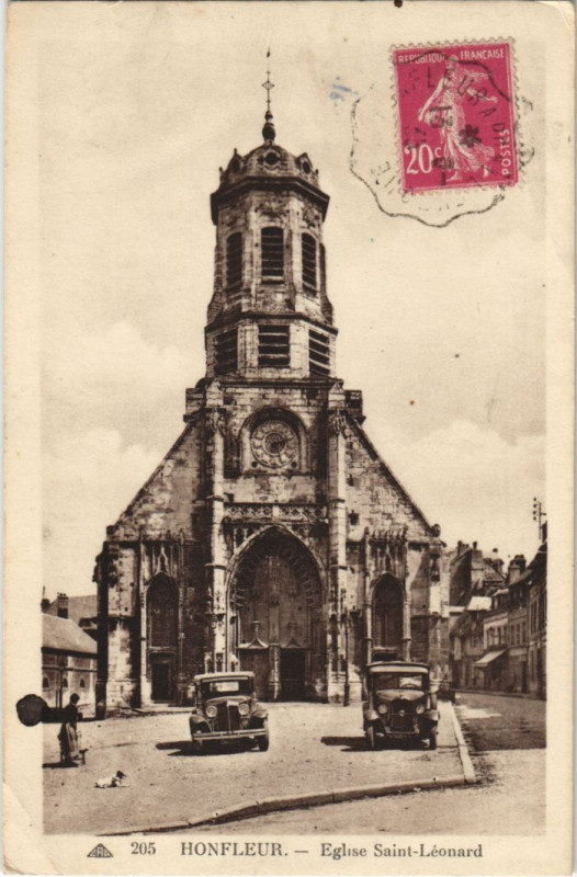 Carte postale ancienne Honfleur Eglise Saint Leonard à Honfleur