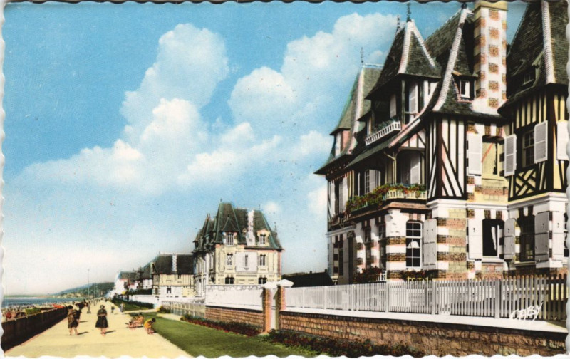 Carte postale ancienne Cabourg Promenade des Anglais à Cabourg