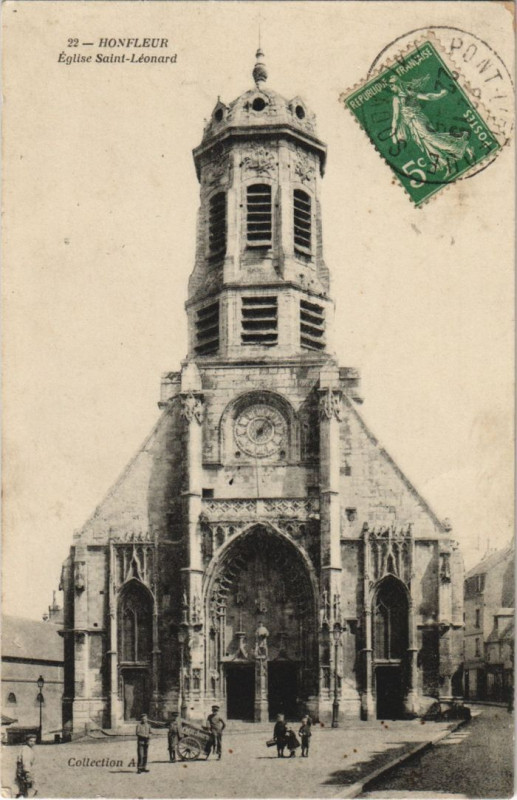 Carte postale ancienne Honfleur Eglise Saint Leonard à Honfleur