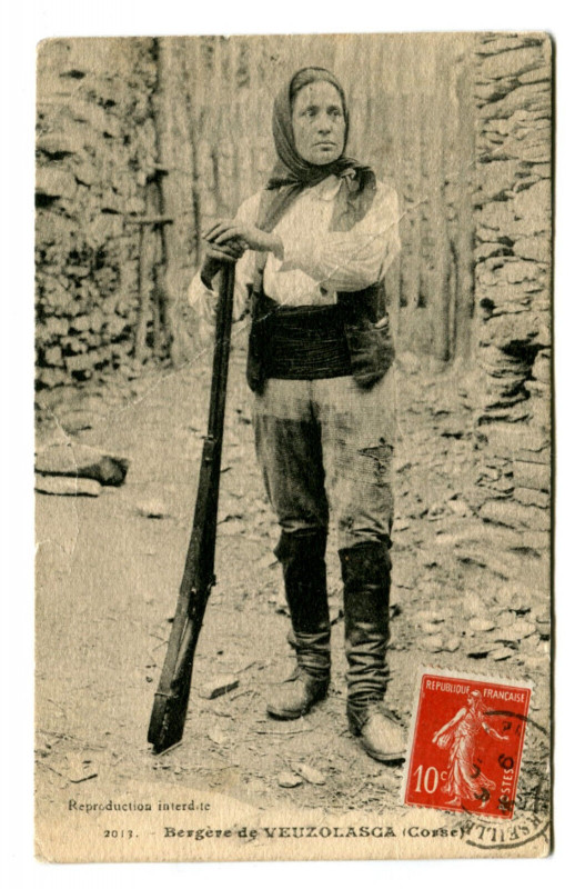 Carte postale ancienne Corse Veuzolasca Bergère