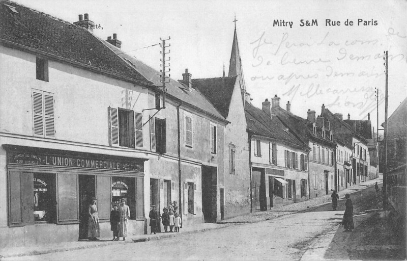 Carte postale ancienne Mitry Rue De Paris