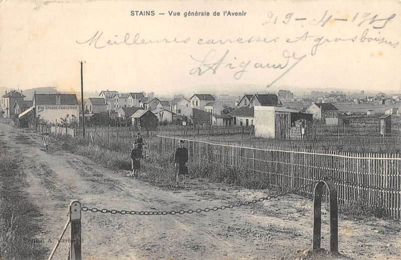 Carte postale ancienne Stains Vue Generale De L'Avenir à Stains