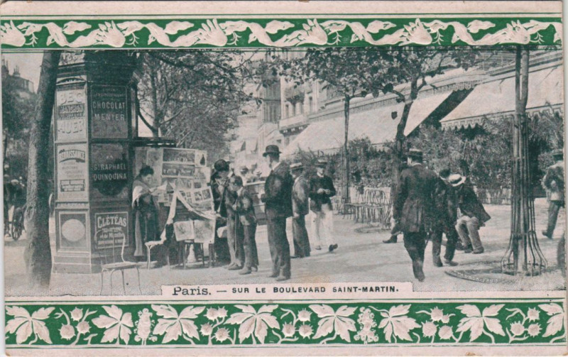 Carte postale ancienne Paris 10e Boulevard Saint-Martin à Paris 10e