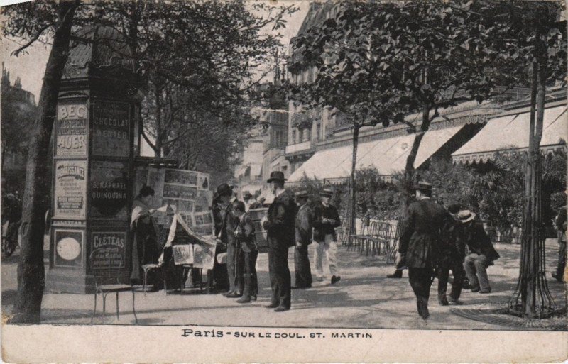 Carte postale ancienne Paris 10e Boulevard Saint-Martin à Paris 10e