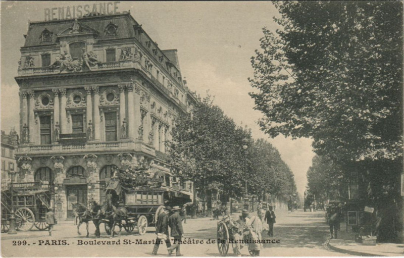 Carte postale ancienne Paris 10e Boulevard Saint-Martin à Paris 10e