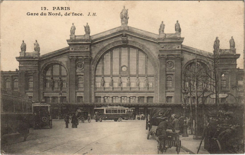 Carte postale ancienne Paris 10e Gare du Nord à Paris 10e