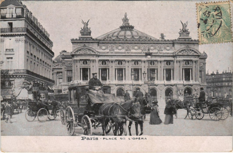 Carte postale ancienne Paris 9e Place de l'Opera à Paris 9e
