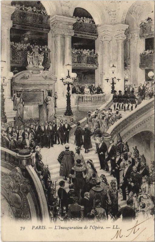 Carte postale ancienne Paris 9e l'Opera inauguration à Paris 9e