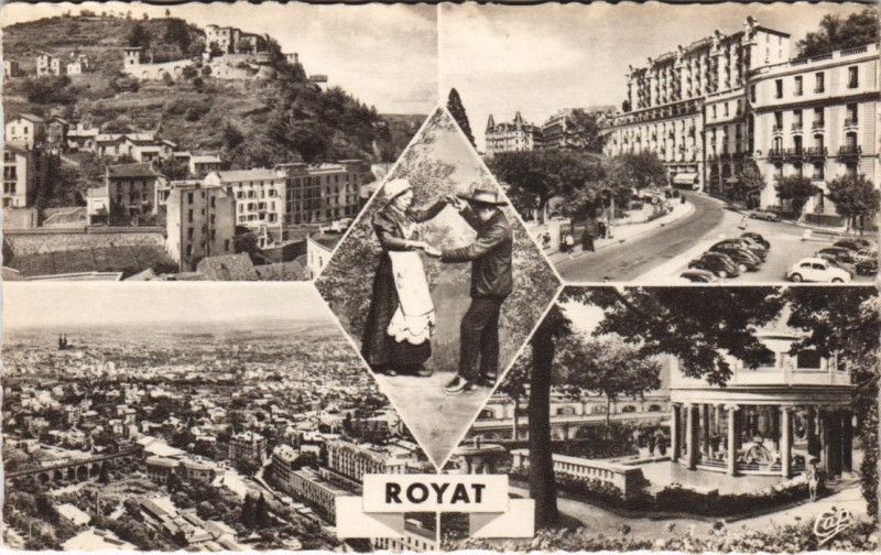 Carte postale ancienne Royat souvenir à Royat