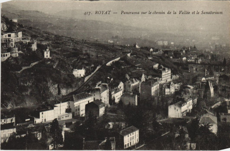Carte postale ancienne Royat panorama à Royat