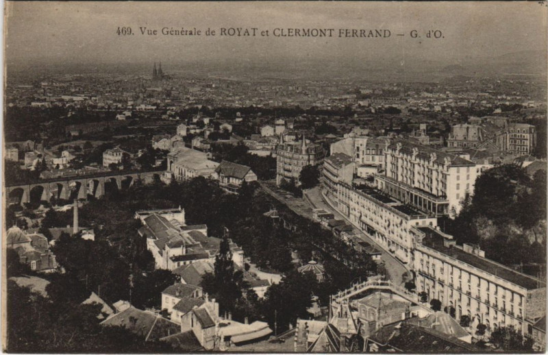 Carte postale ancienne Royat vue generale à Royat