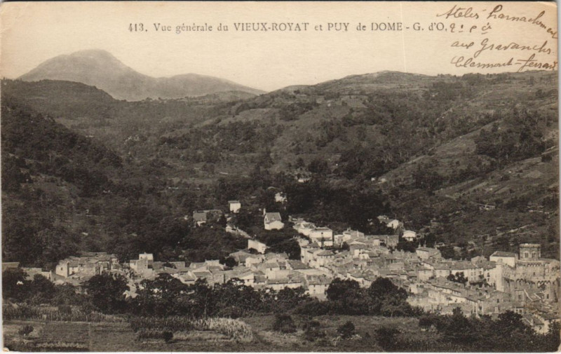 Carte postale ancienne Royat vue generale à Royat
