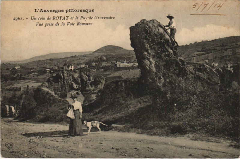 Carte postale ancienne Un coin de Royat à Royat