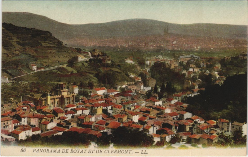 Carte postale ancienne Royat panorama à Royat