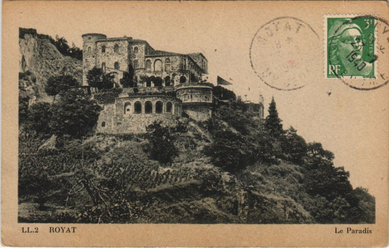 Carte postale ancienne Royat Le Paradis à Royat