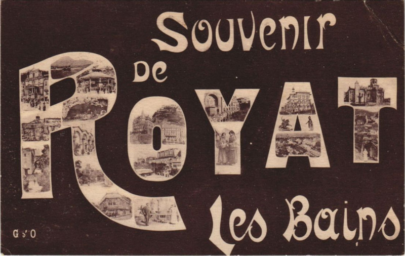 Carte postale ancienne Royat souvenir à Royat