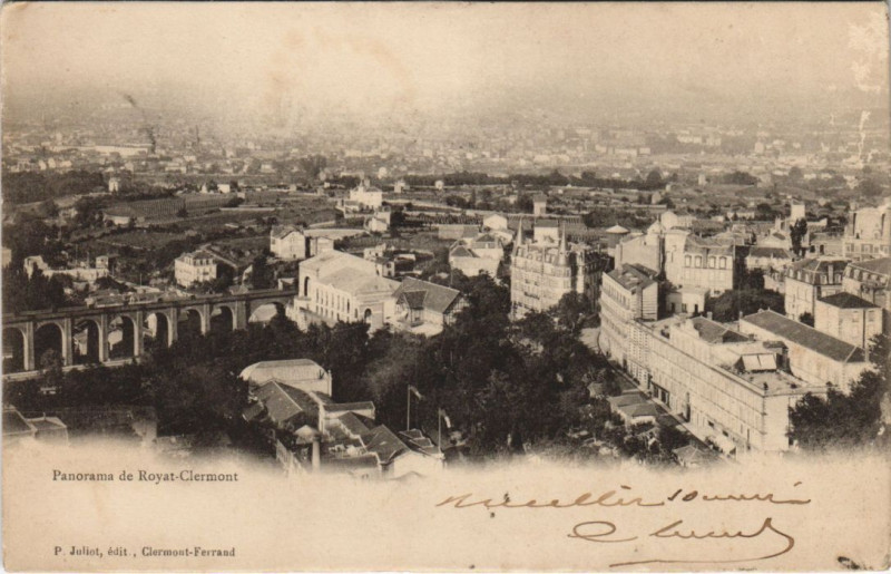 Carte postale ancienne Royat panorama à Royat