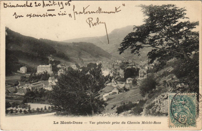 Carte postale ancienne Mont Dore vue generale à Mont-Dore