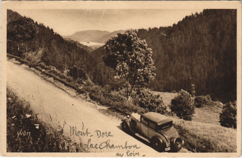 Carte postale ancienne Mont Dore Lac Chambon à Mont-Dore