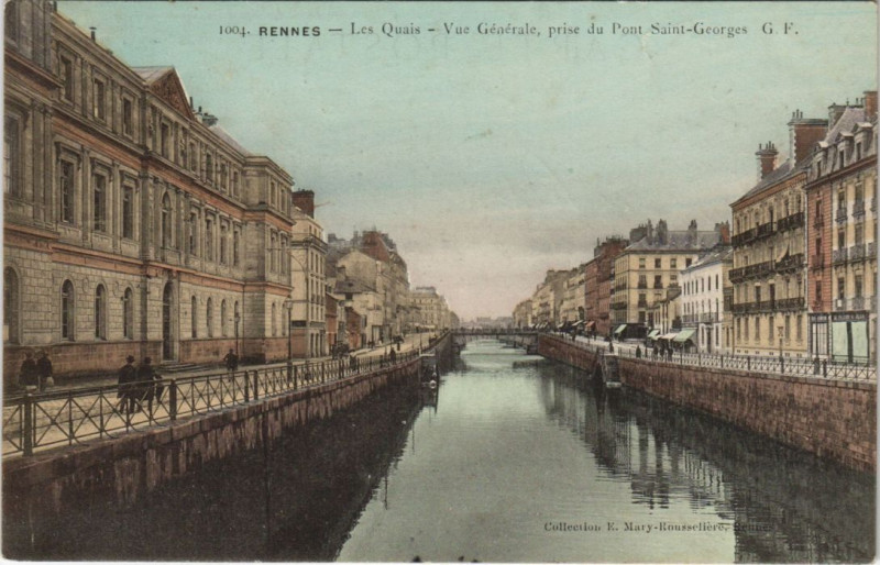 Carte postale ancienne Rennes Les Quais à Rennes