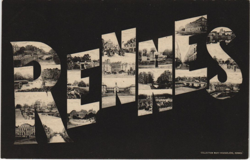 Carte postale ancienne Rennes souvenir à Rennes