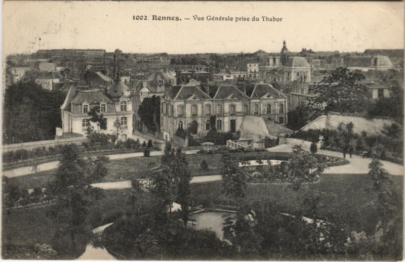 Carte postale ancienne Rennes vue generale à Rennes