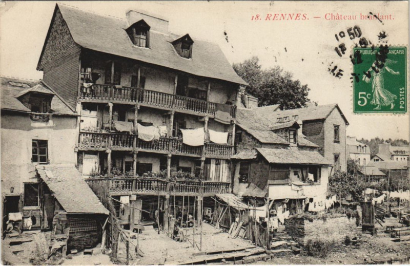 Carte postale ancienne Rennes Chateau Branlant à Rennes