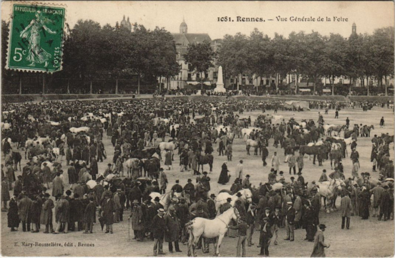 Carte postale ancienne Rennes vue generale de la Floire à Rennes