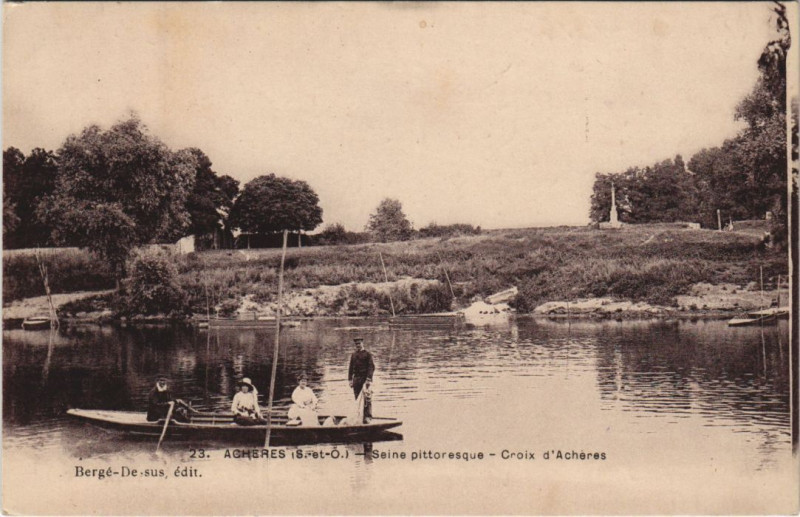 Carte postale ancienne Acheres Croix d'Acheres