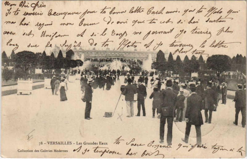 Carte postale ancienne Versailles Les Grandes Eaux à Versailles